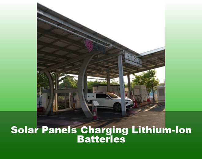 Solar Panels Charging Lithium-Ion Batteries